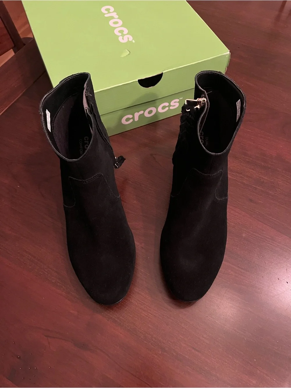 Crocs Leigh Suede Wedge Bootie